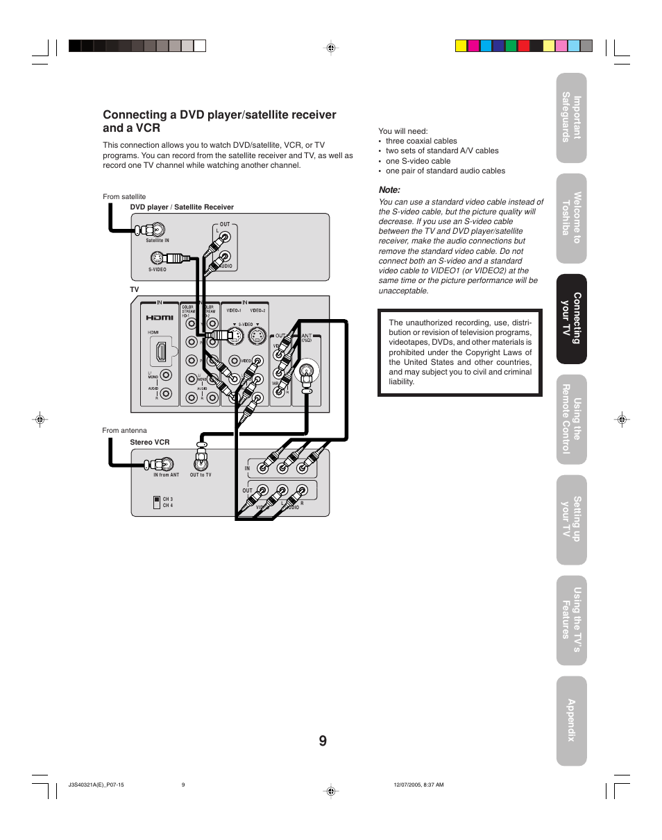 Toshiba 30HFX85 User Manual | Page 9 / 48