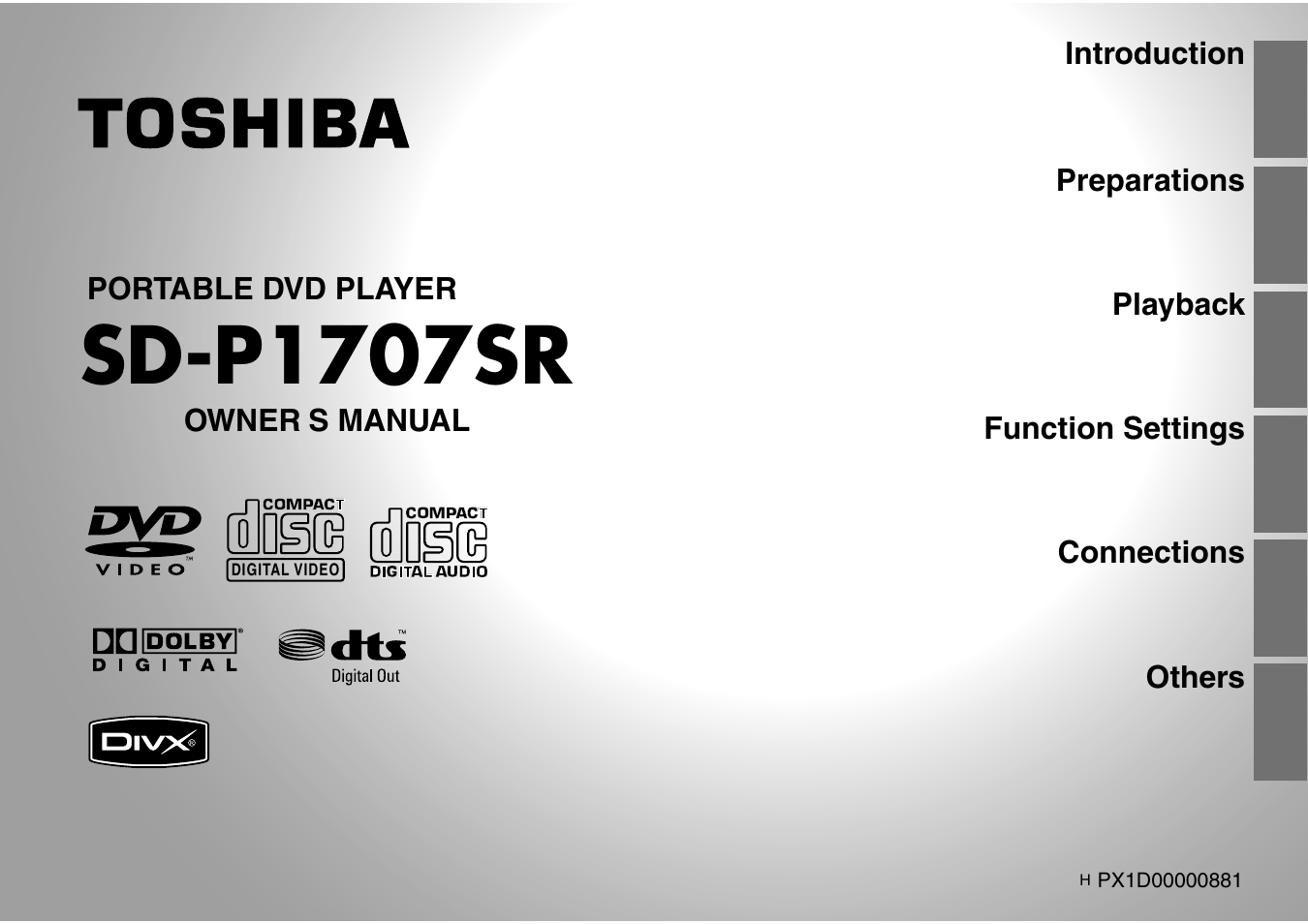 Toshiba SD-P1707SR User Manual | 76 pages