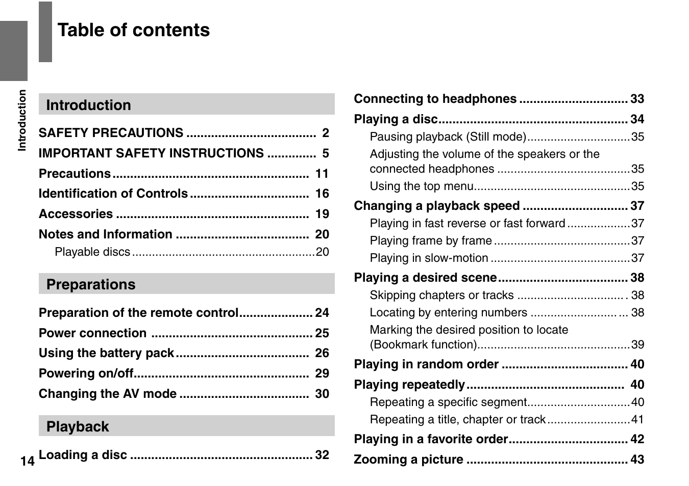 Toshiba SD-P1707SR User Manual | Page 14 / 76