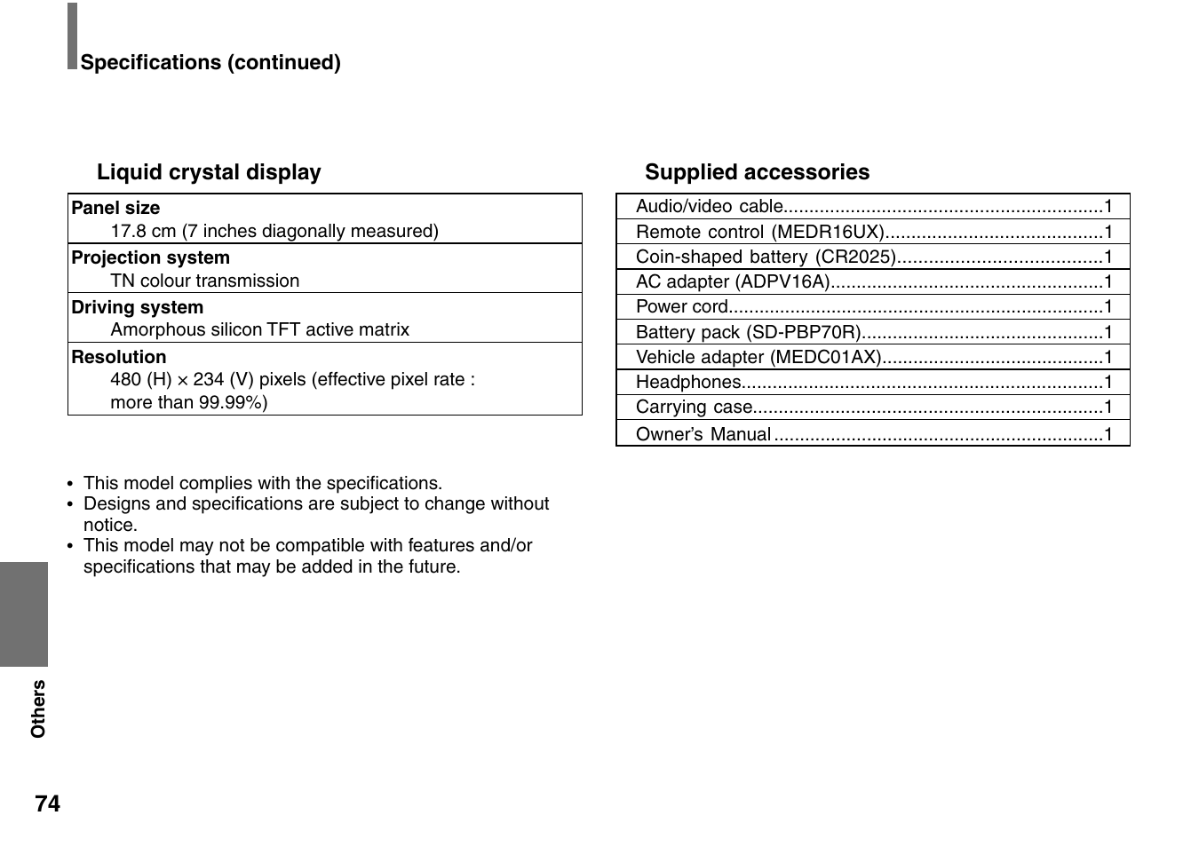 Toshiba SD-P1707SR User Manual | Page 74 / 76
