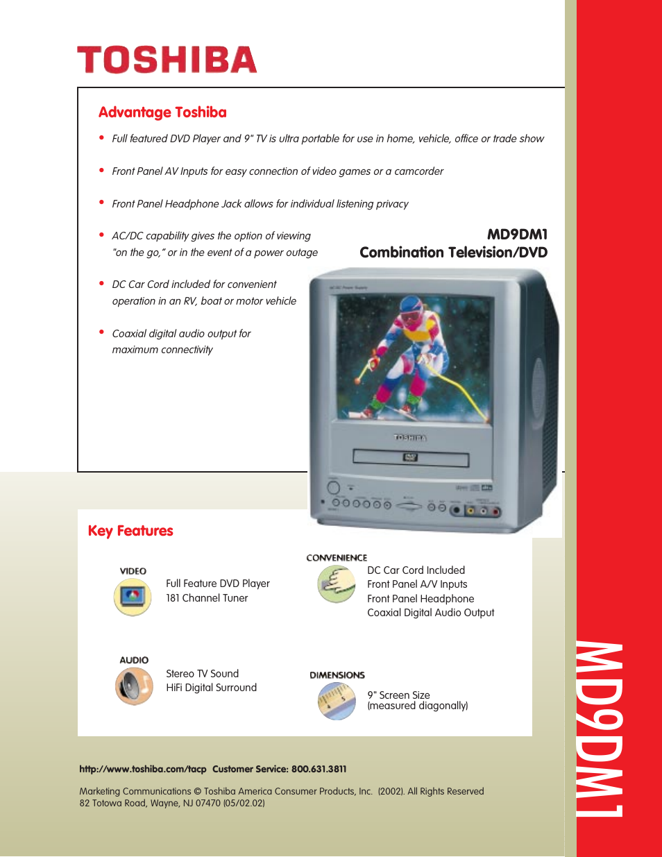 Toshiba MD 9DM1 User Manual | 2 pages