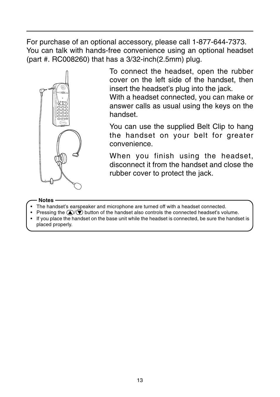 Using a headset, Using a headset (option) | Toshiba SG-1701 User Manual | Page 14 / 20
