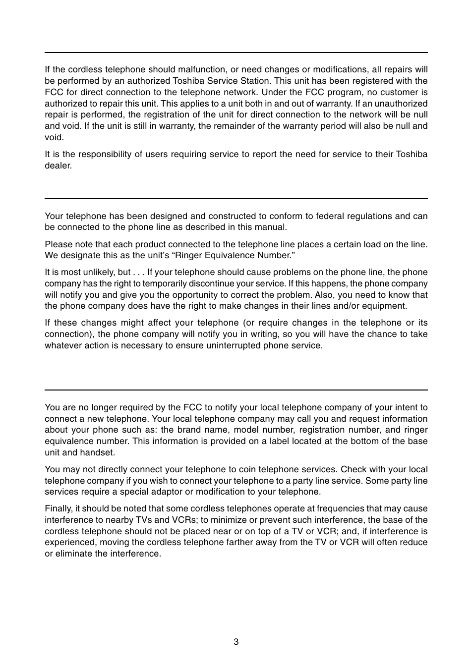 Service requirements, Important instructions to users, Fcc requirements | Toshiba SG-1701 User Manual | Page 4 / 20