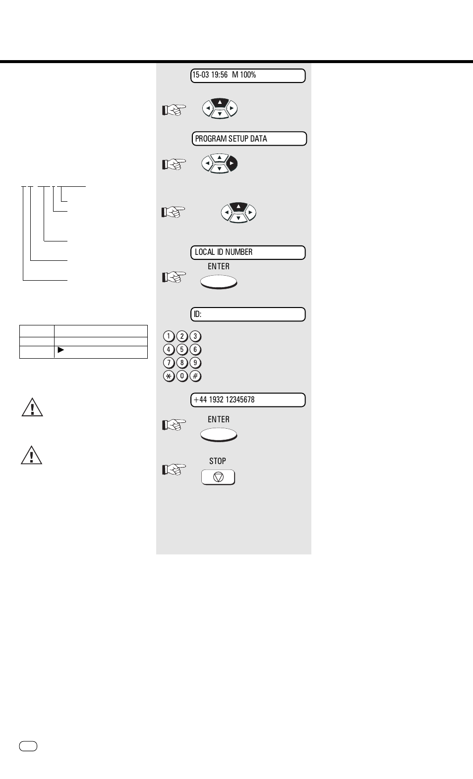 Enter terminal id, Installation | Toshiba TF 610 User Manual | Page 12 / 79