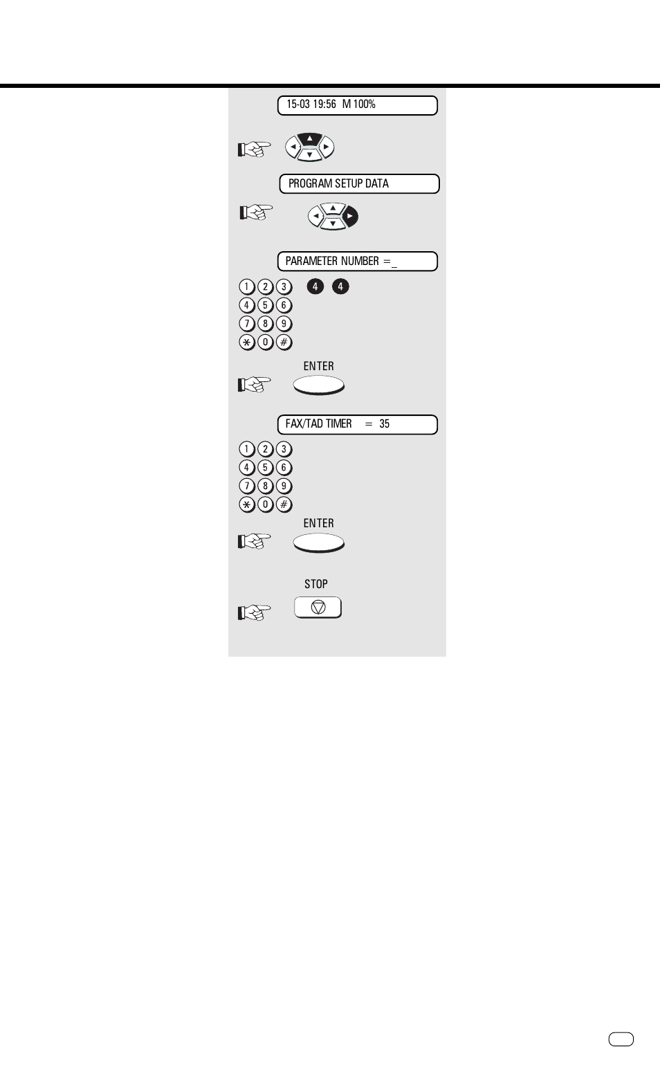 Setting the tad time, Reception of documents | Toshiba TF 610 User Manual | Page 21 / 79