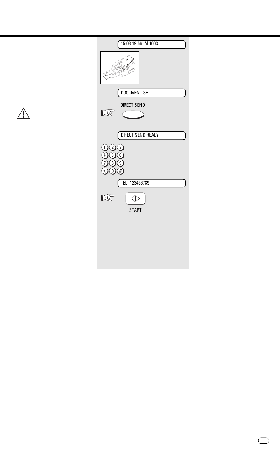 Direct transmission, Transmit documents | Toshiba TF 610 User Manual | Page 29 / 79