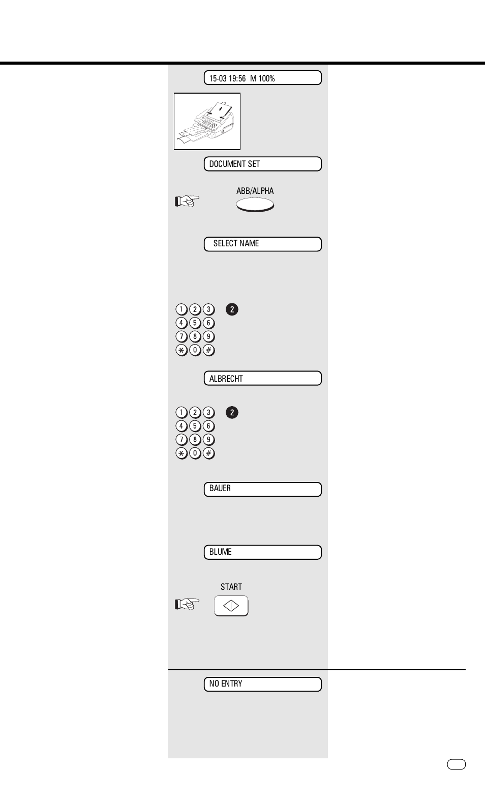 Transmission with directory function, Transmit documents, 2 x *) | Toshiba TF 610 User Manual | Page 33 / 79