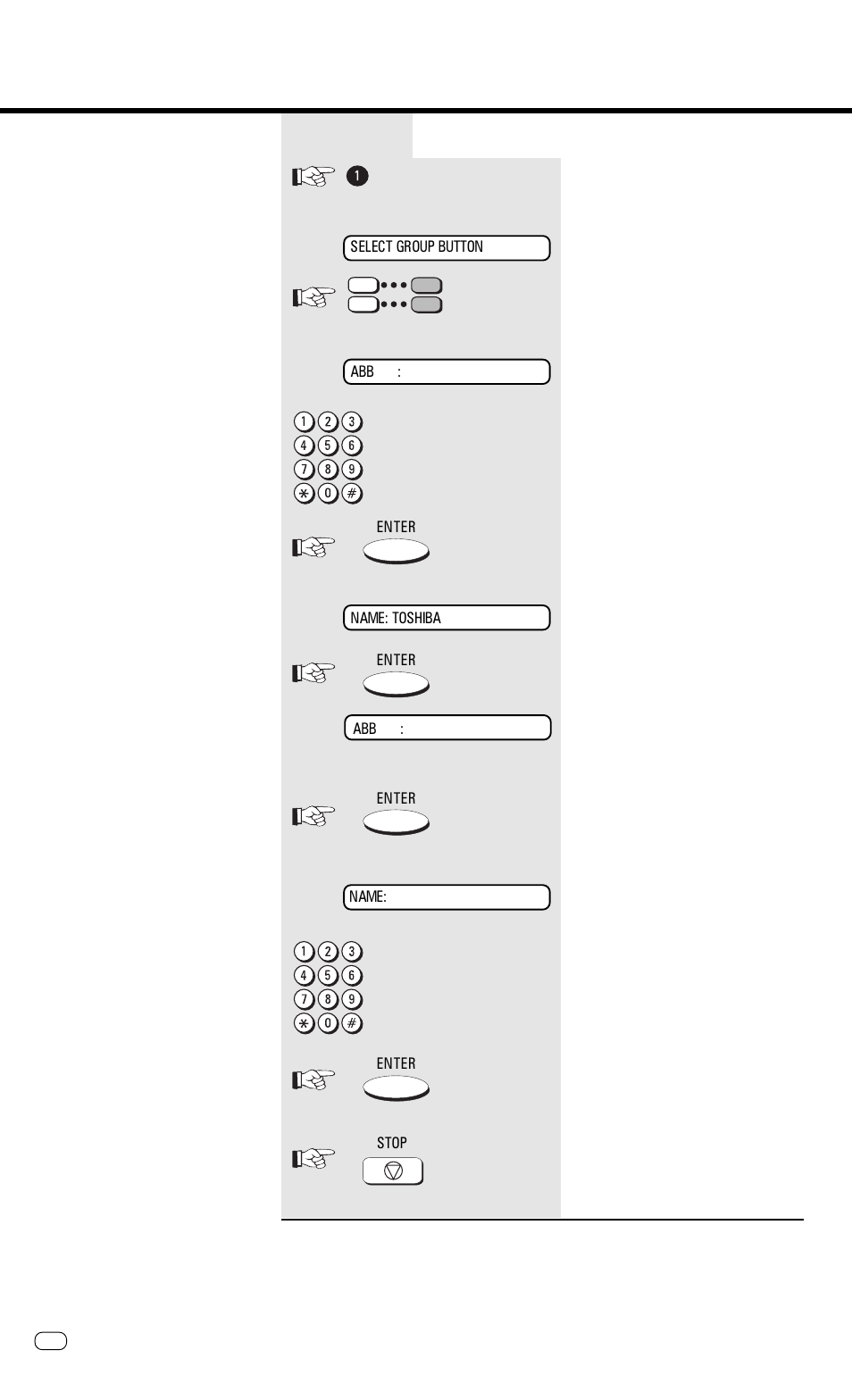 Go to a, Store numbers | Toshiba TF 610 User Manual | Page 46 / 79