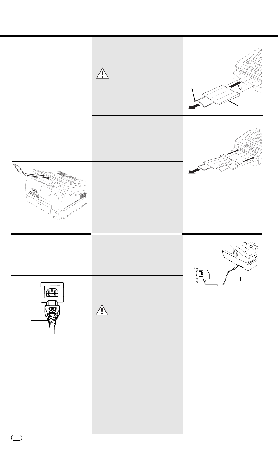 Make connections, Install recording paper tray, Preparation | Toshiba TF 610 User Manual | Page 8 / 79