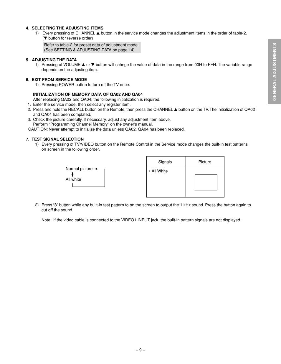 Toshiba N2PS CHASSIS 32HFX72 User Manual | Page 11 / 111