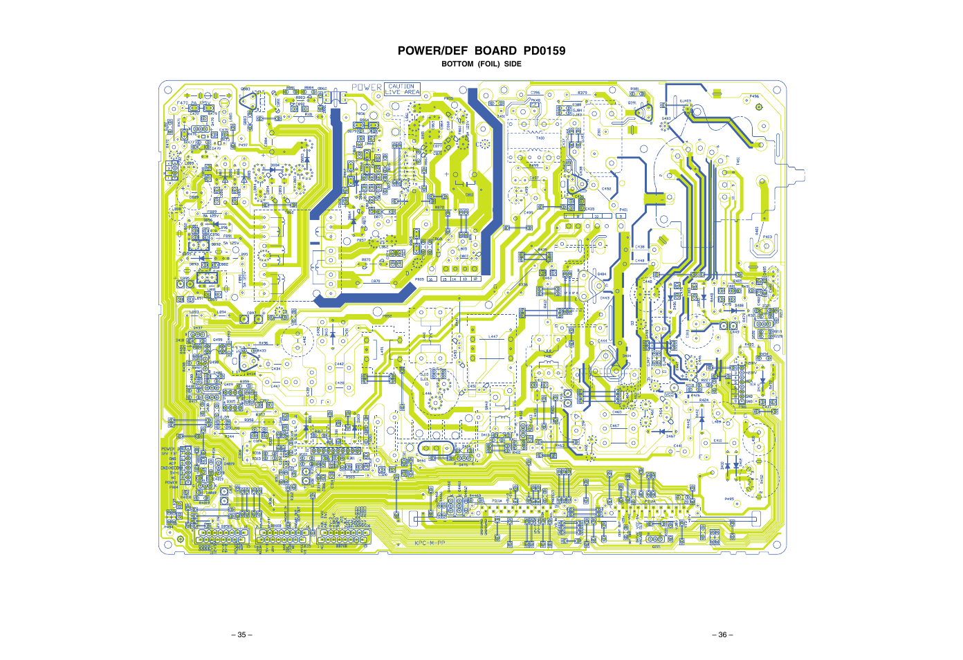 Power/def board pd0159 | Toshiba N2PS CHASSIS 32HFX72 User Manual | Page 36 / 111