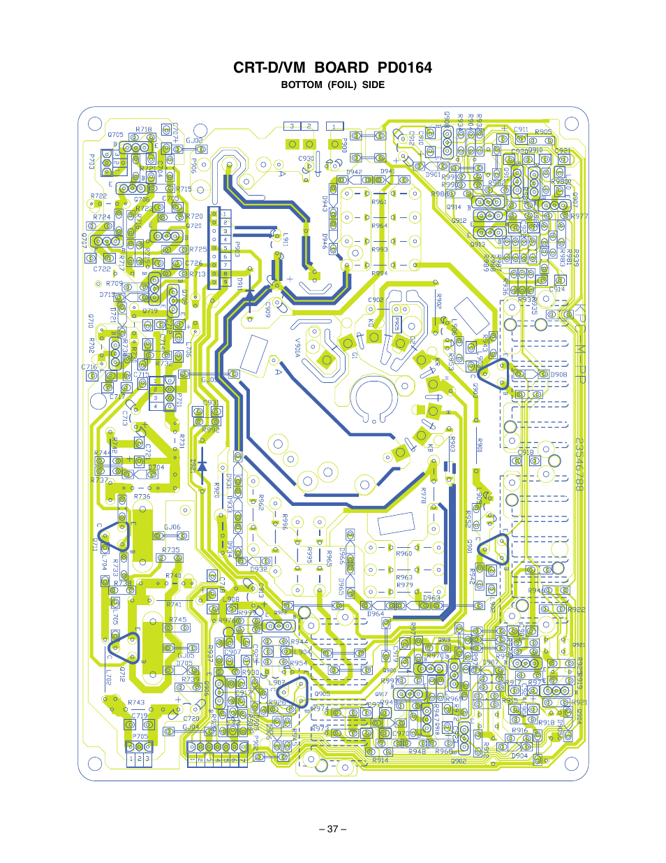 Crt-d/vm board pd0164 | Toshiba N2PS CHASSIS 32HFX72 User Manual | Page 37 / 111