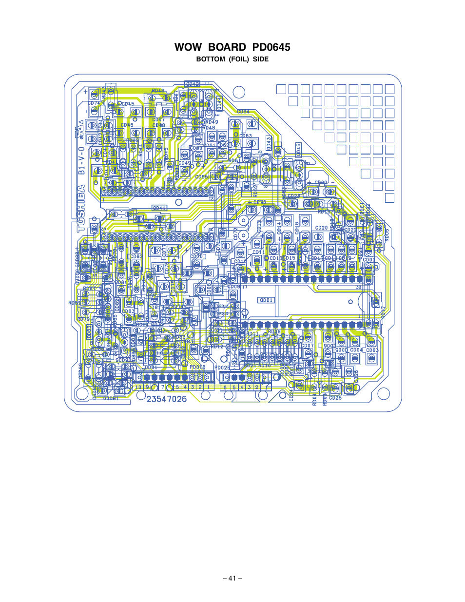 Wow board pd0645 | Toshiba N2PS CHASSIS 32HFX72 User Manual | Page 41 / 111