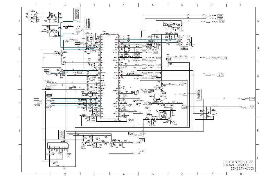 Signal circuit ( maicon-1 ) [ sheet - 4/10, Qa02, Memory | Qa01, Microprocessor | Toshiba N2PS CHASSIS 32HFX72 User Manual | Page 58 / 111
