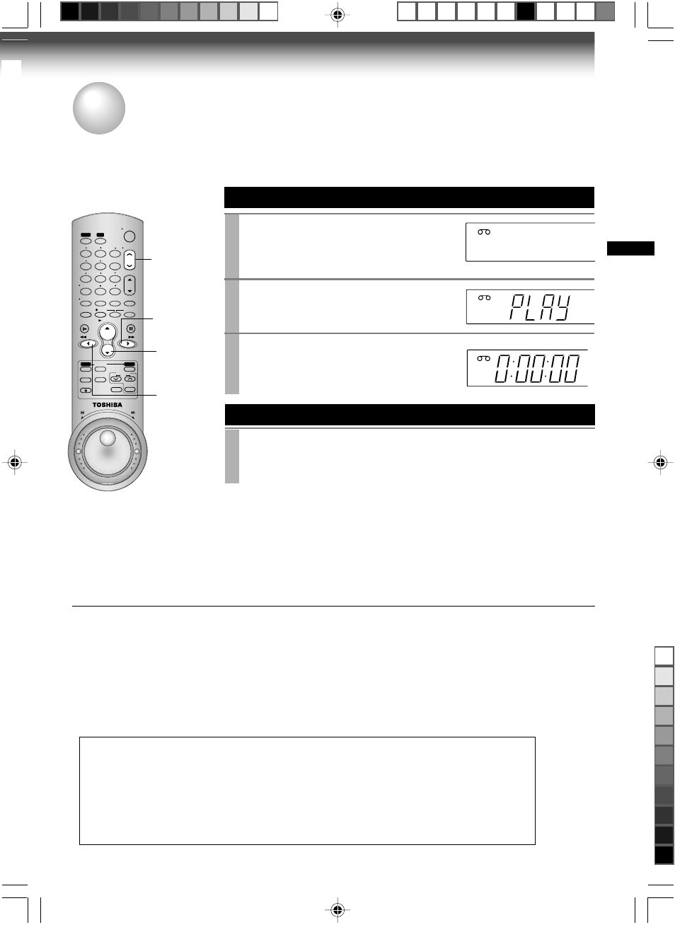Playback, Basic and double speed, S-vhs quasi playback (sqpb) | Basic playback, Double speed playback, Ch/trk, Adjusting the tracking, Load a recorded cassette, Press play/x2 to start playback | Toshiba W-727 User Manual | Page 19 / 46