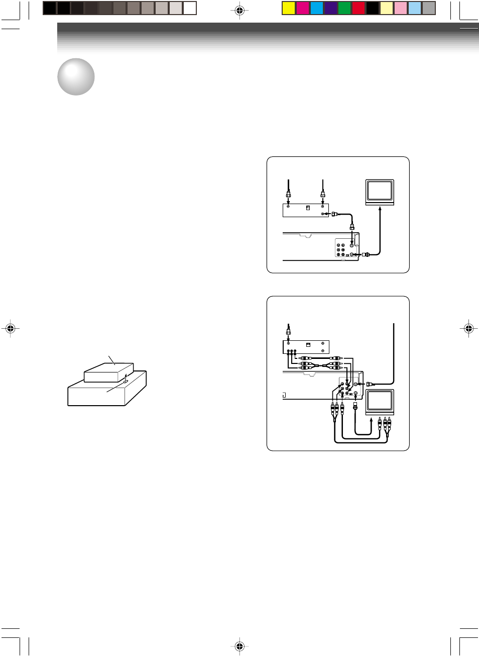 Dss sattellite receiver set-up, Satellite receiver set-up, Satellite receiver control | Placing the dss, Satellite receiver, Connection type | Toshiba W-727 User Manual | Page 36 / 46