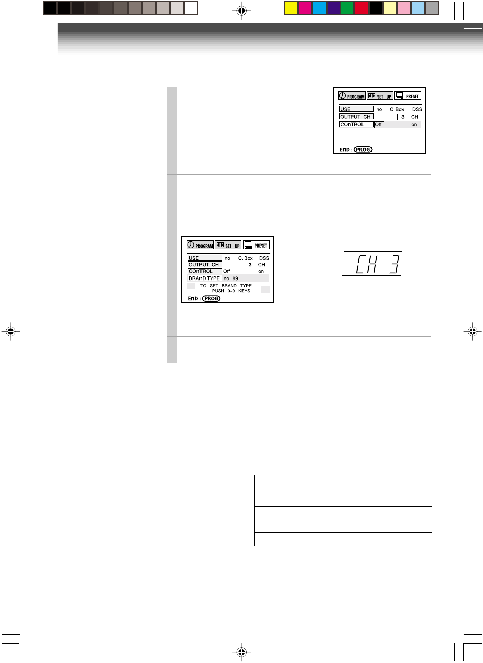 Satellite receiver set-up (continued) | Toshiba W-727 User Manual | Page 38 / 46