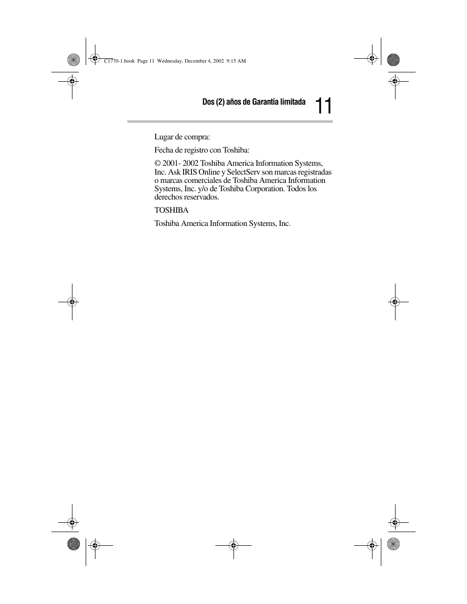 Toshiba C1770 User Manual | Page 21 / 24