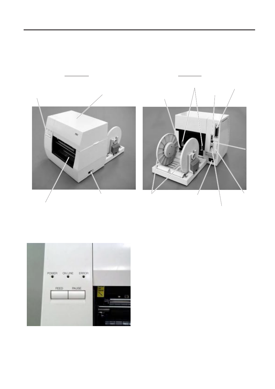 Appearance, Front/rear view, Operation panel | Appearance - 1, 1 front/rear view - 1, 2 operation panel - 1, 1 front/rear view, 2 operation panel | Toshiba B-450-QQ Series User Manual | Page 9 / 30