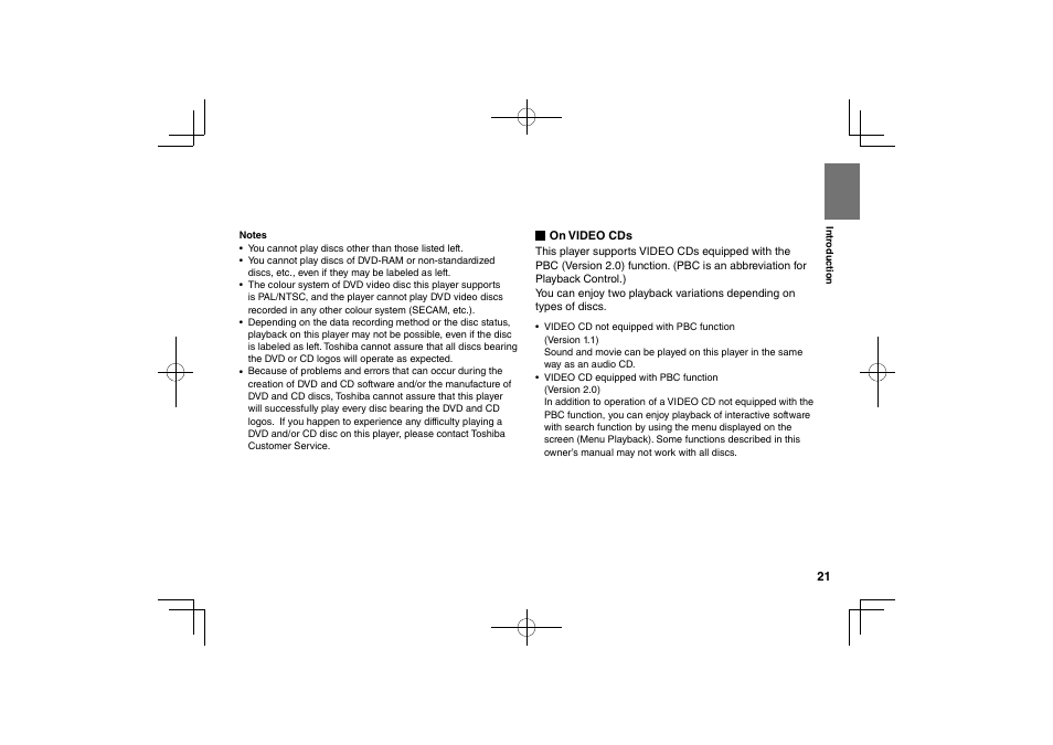 Toshiba SDP63SWE User Manual | Page 21 / 76