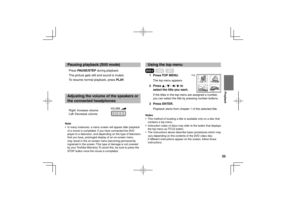 Toshiba SDP63SWE User Manual | Page 35 / 76