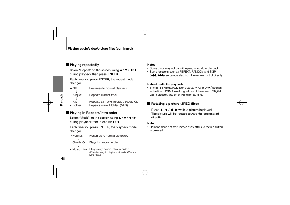 Toshiba SDP63SWE User Manual | Page 48 / 76