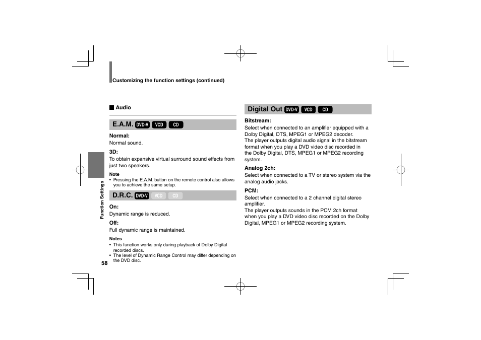 Toshiba SDP63SWE User Manual | Page 58 / 76