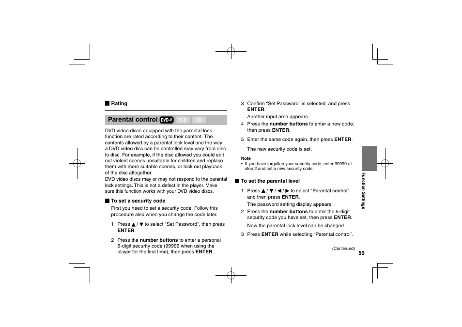 Toshiba SDP63SWE User Manual | Page 59 / 76