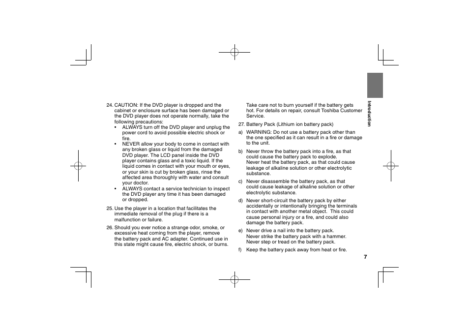 Toshiba SDP63SWE User Manual | Page 7 / 76
