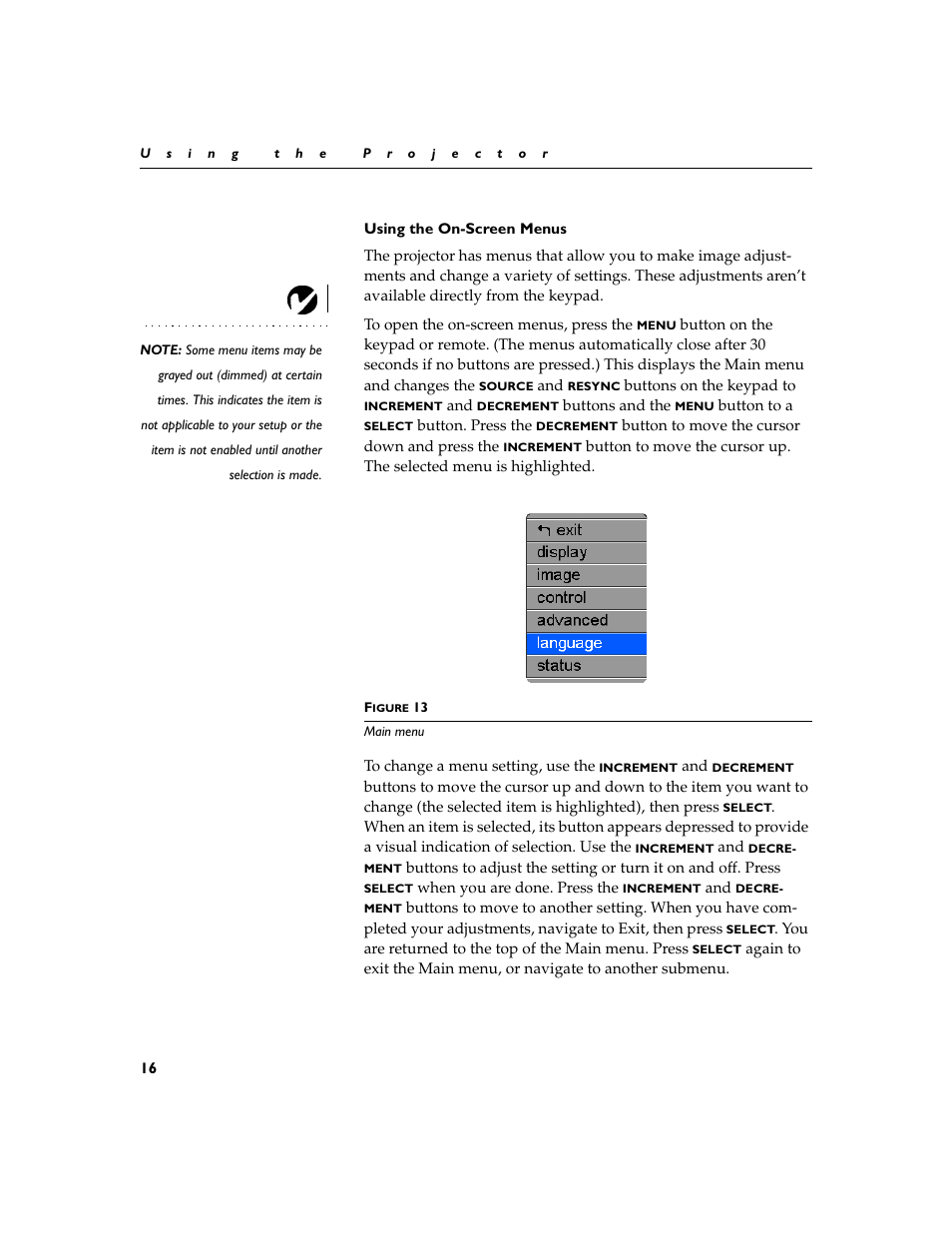 Heading2 - using the on-screen menus, Using the on-screen menus, See “using the on | Toshiba TDP-P4 User Manual | Page 19 / 51