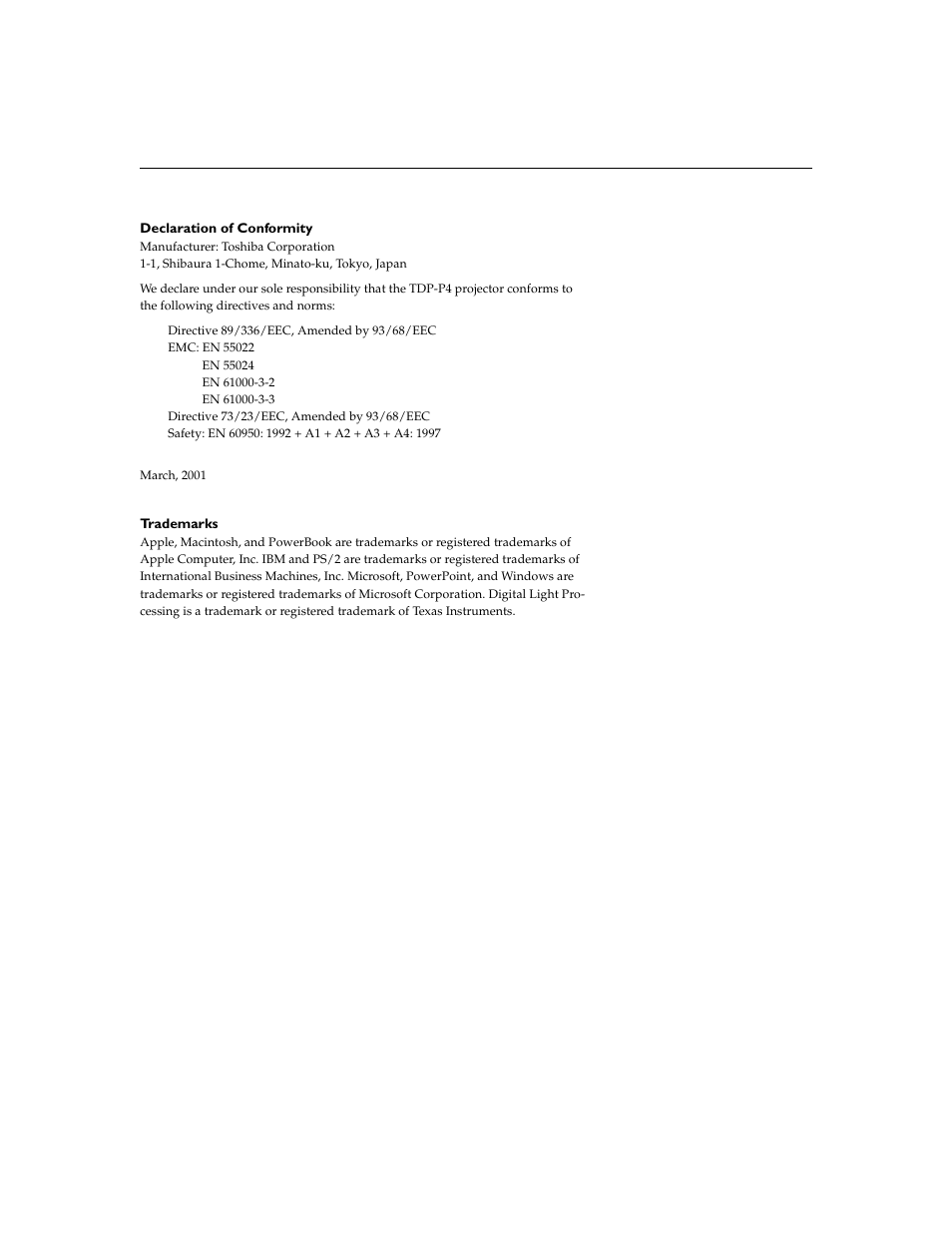 Toshiba TDP-P4 User Manual | Page 51 / 51
