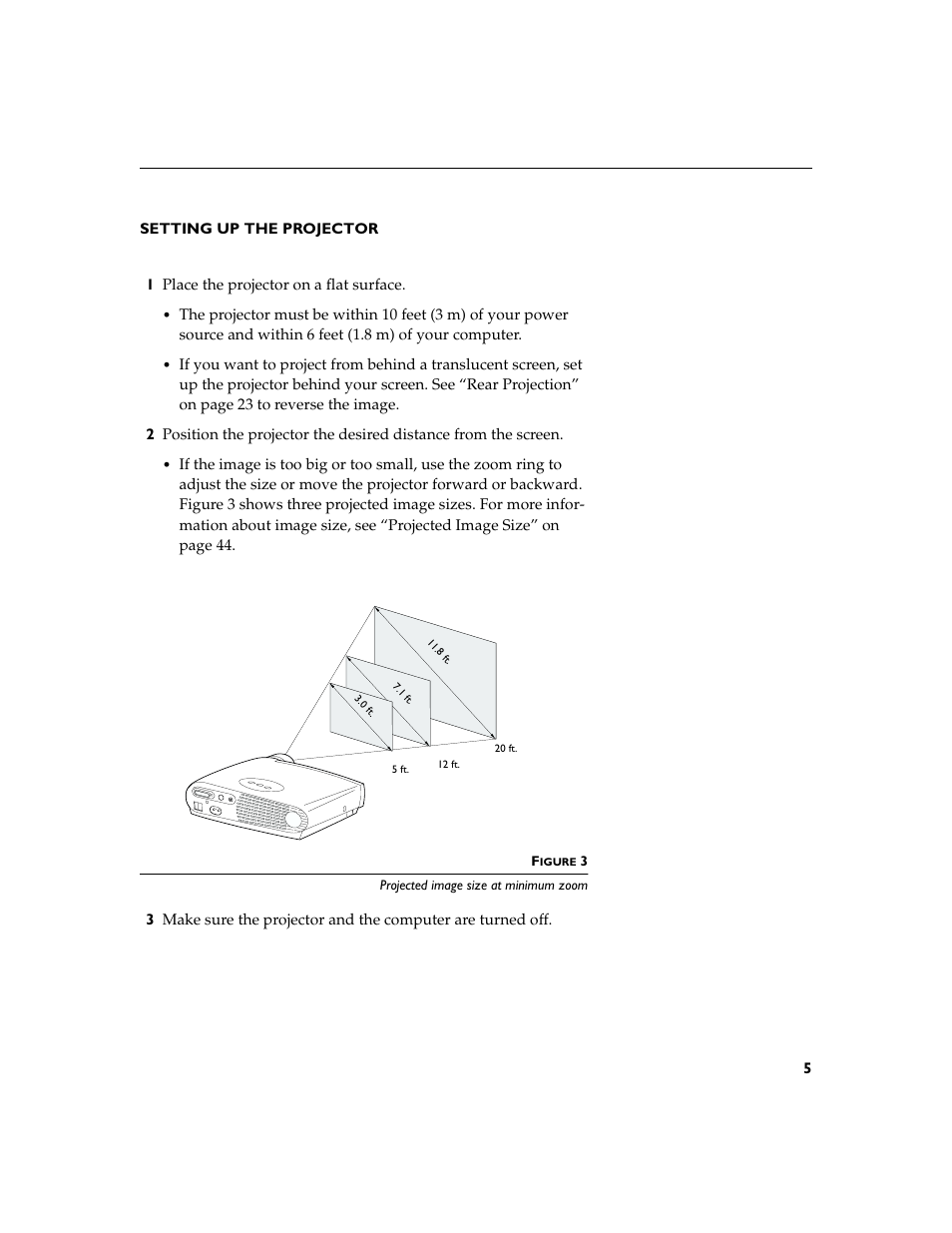 Heading1 - setting up the projector, Setting up the projector | Toshiba TDP-P4 User Manual | Page 9 / 51