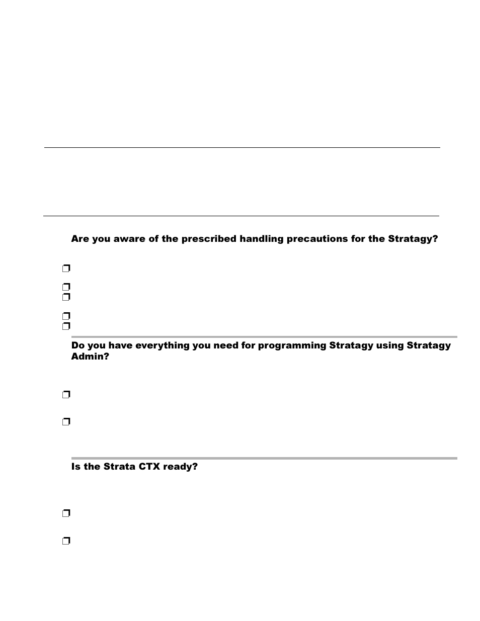 Before you install stratagy in strata ctx | Toshiba Stratagy IVP8 User Manual | Page 5 / 60