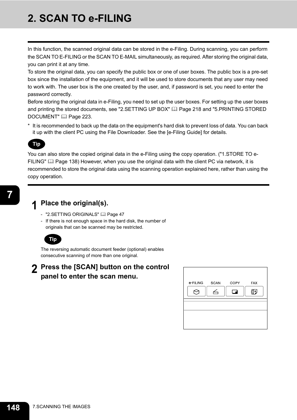 Scan to e-filing | Toshiba E-STUDIO 3511 User Manual | Page 150 / 318