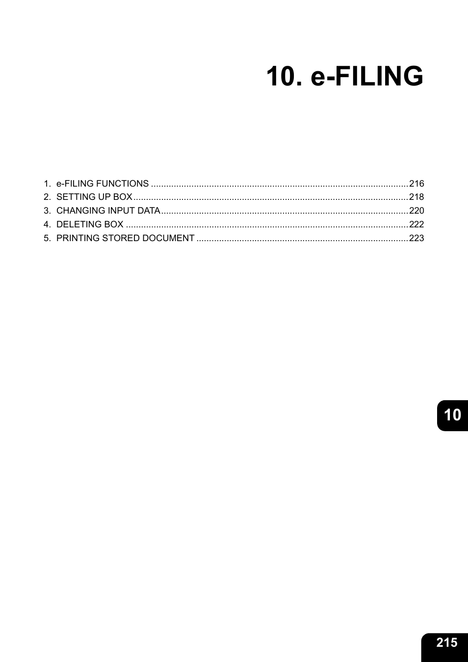 E-filing | Toshiba E-STUDIO 3511 User Manual | Page 217 / 318