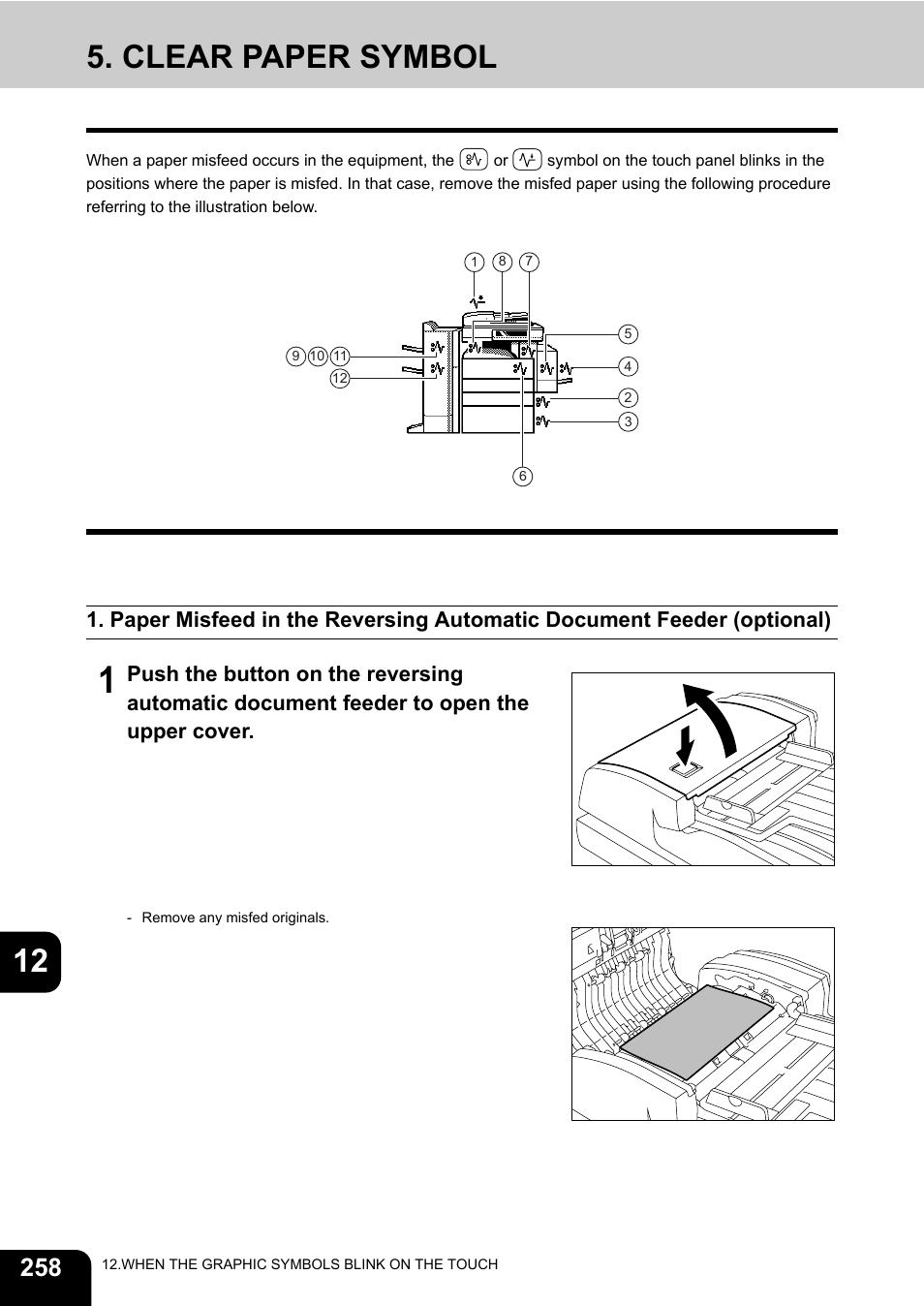 Clear paper symbol, 12 5. clear paper symbol | Toshiba E-STUDIO 3511 User Manual | Page 260 / 318