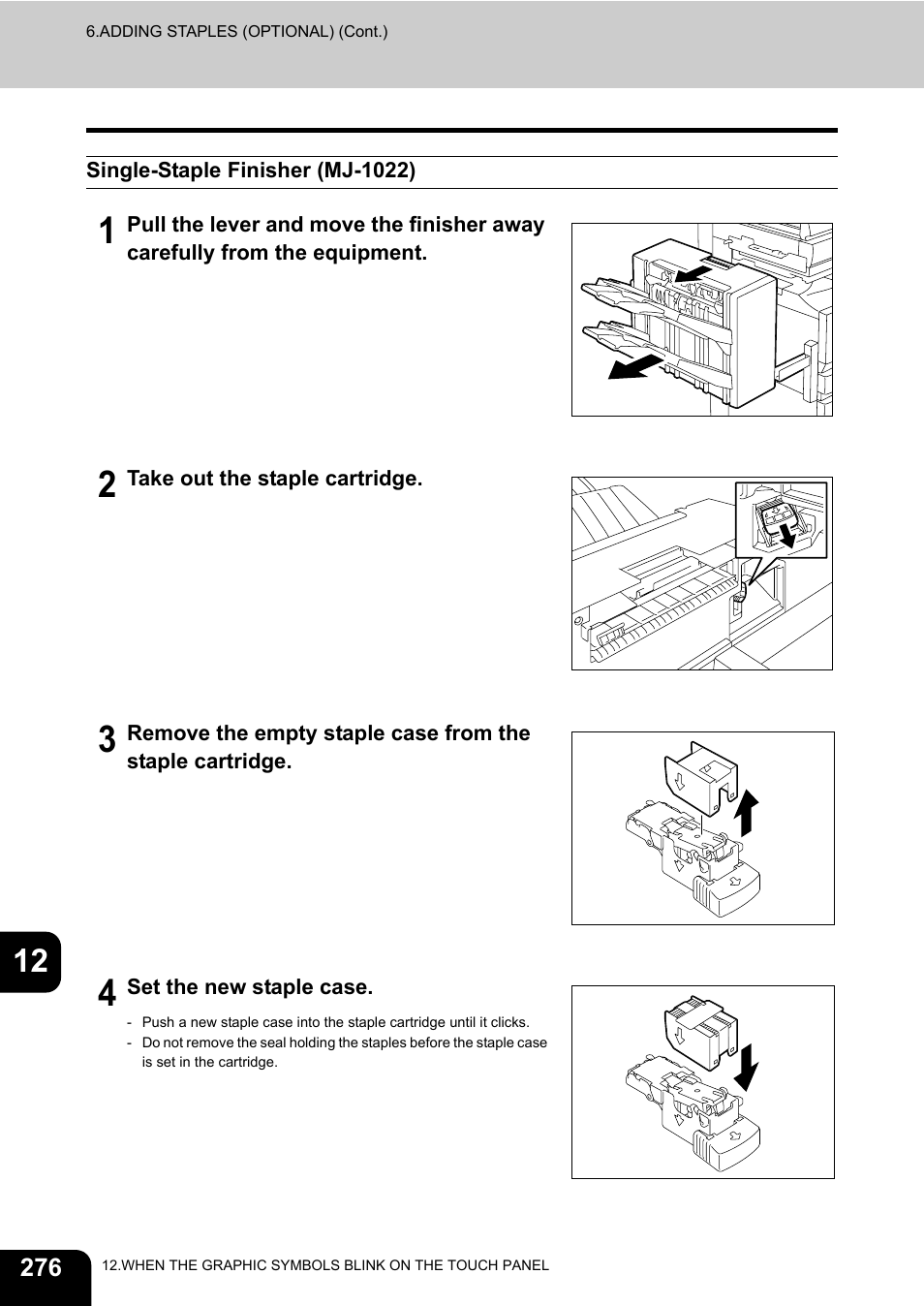 Single-staple finisher (mj-1022) | Toshiba E-STUDIO 3511 User Manual | Page 278 / 318