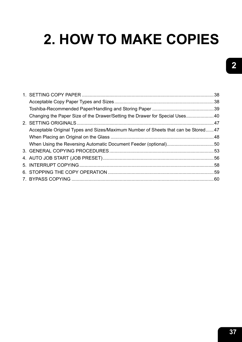 How to make copies | Toshiba E-STUDIO 3511 User Manual | Page 39 / 318