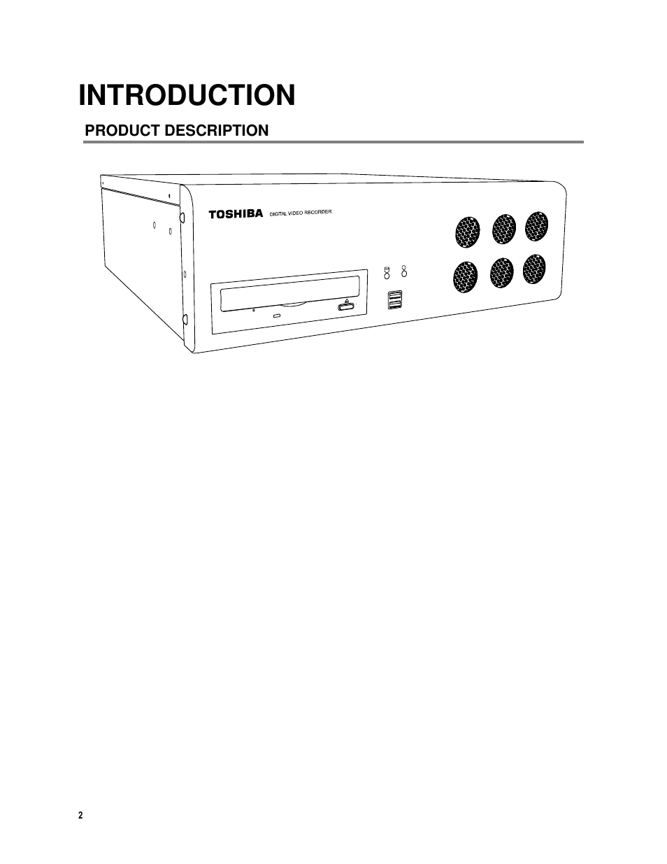 Introduction, Product description | Toshiba IPR16-X User Manual | Page 18 / 111