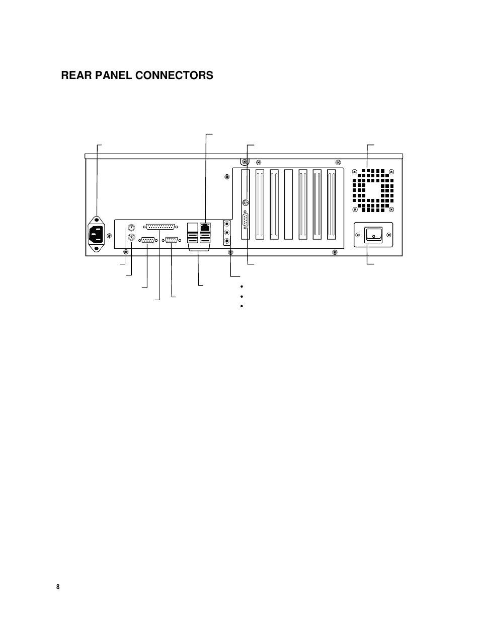 Rear panel connectors | Toshiba IPR16-X User Manual | Page 24 / 111