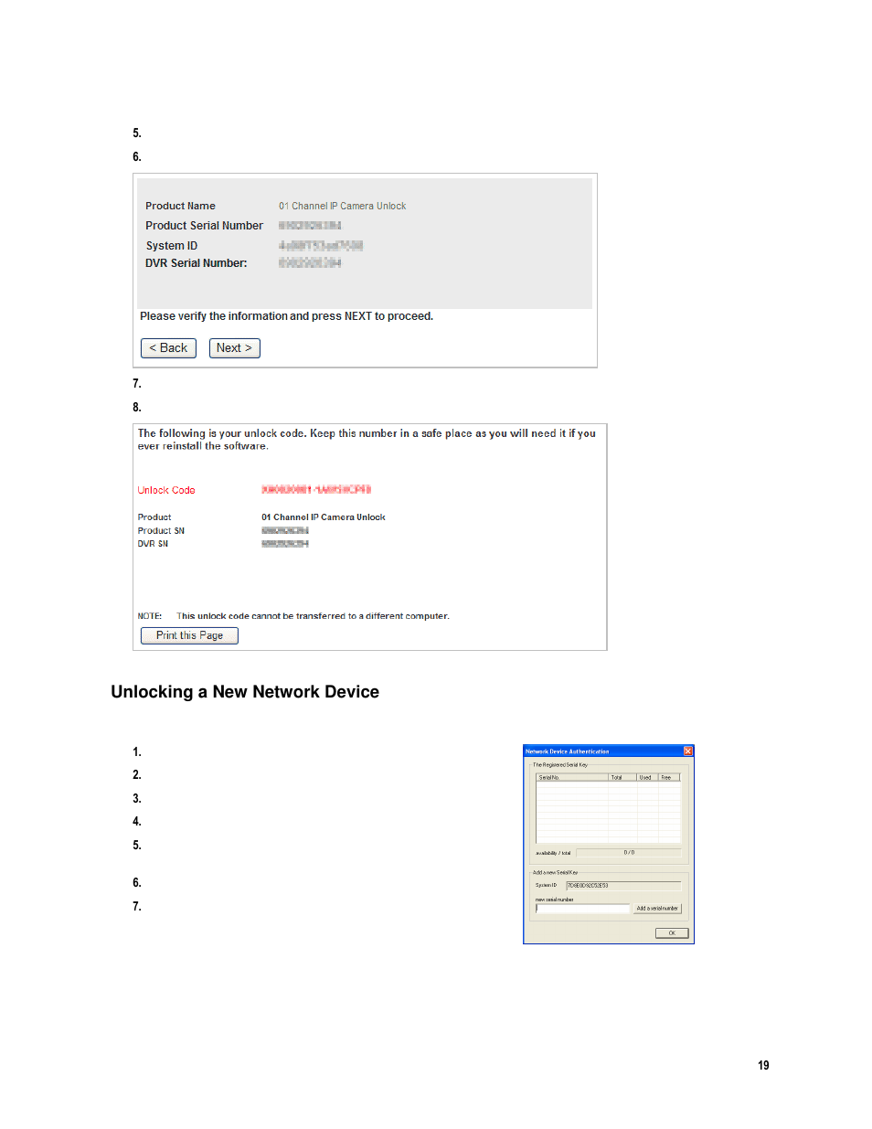 Unlocking a new network device | Toshiba IPR16-X User Manual | Page 35 / 111