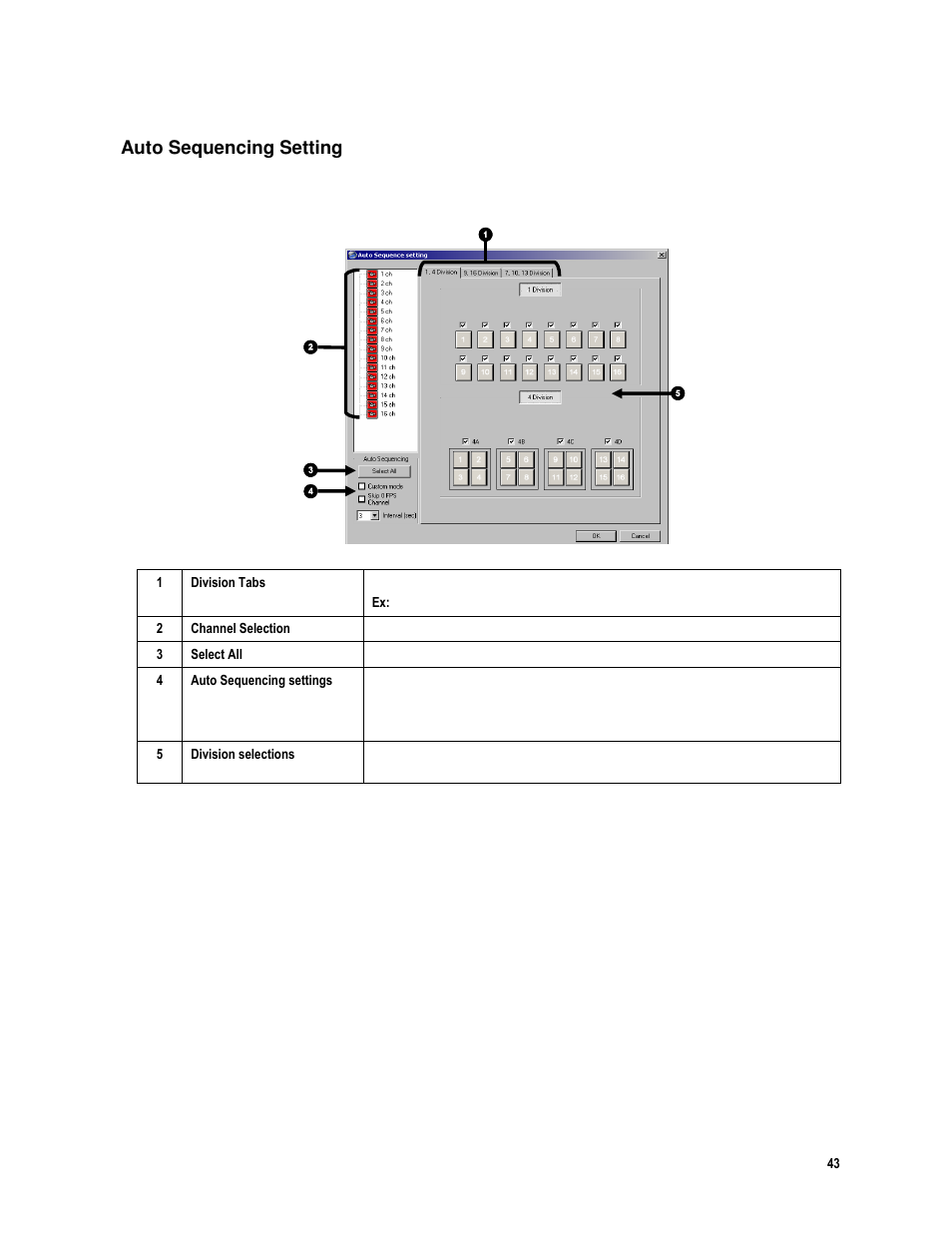Auto sequencing setting | Toshiba IPR16-X User Manual | Page 59 / 111