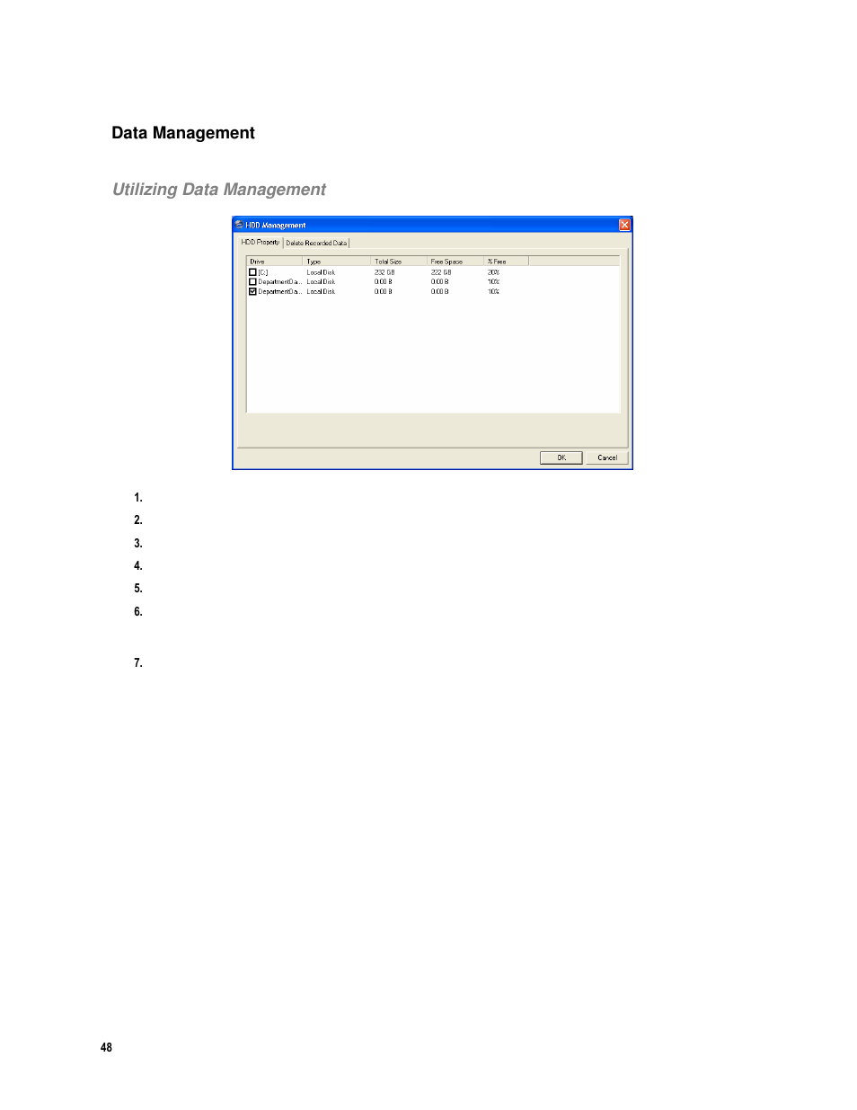 Data management, Utilizing data management | Toshiba IPR16-X User Manual | Page 64 / 111