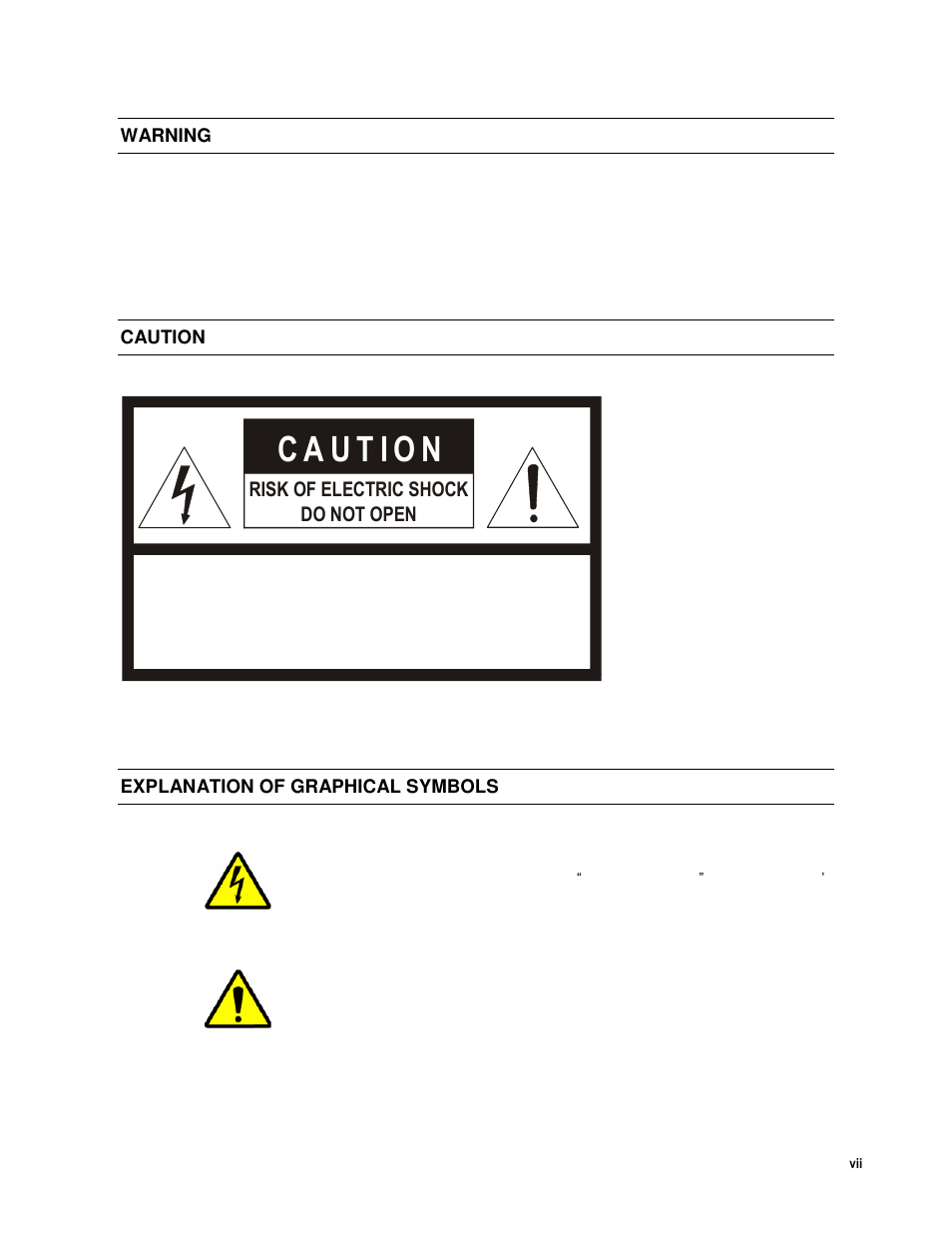 Risk of electric shock do not open | Toshiba IPR16-X User Manual | Page 7 / 111