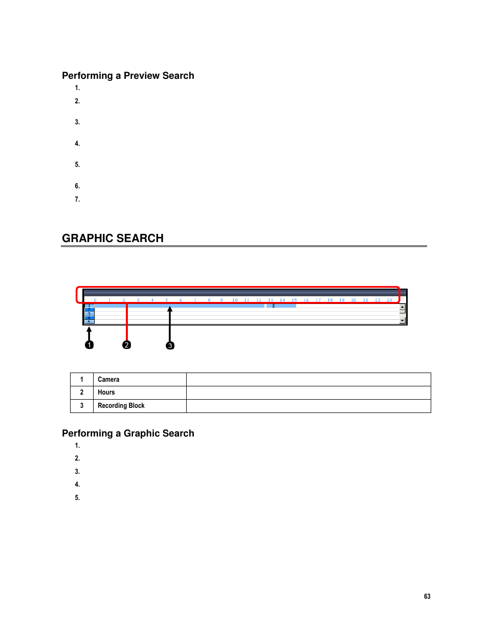 Graphic search, Performing a preview search, Performing a graphic search | Toshiba IPR16-X User Manual | Page 79 / 111