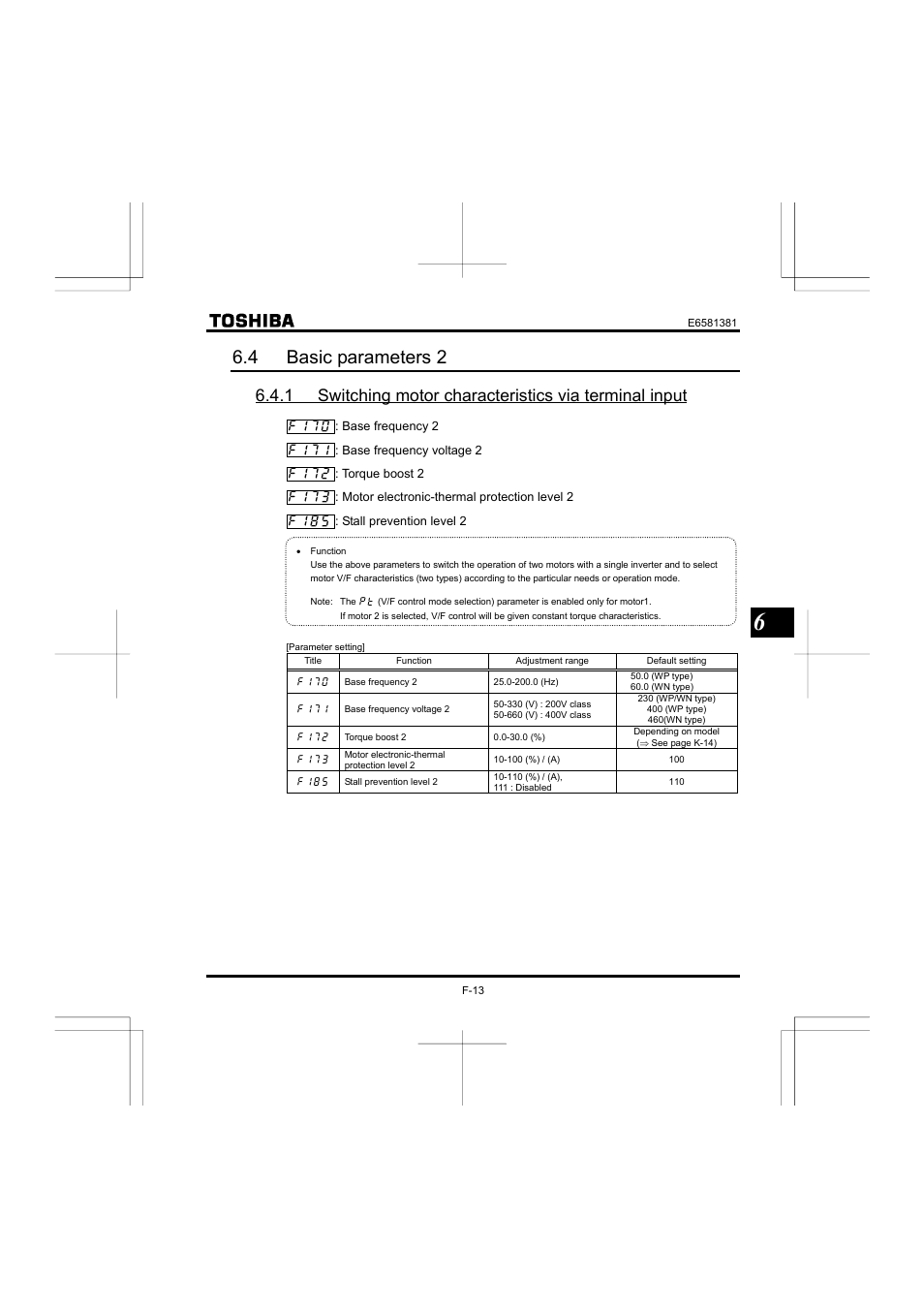 4 basic parameters 2 | Toshiba VF-FS1 User Manual | Page 109 / 252