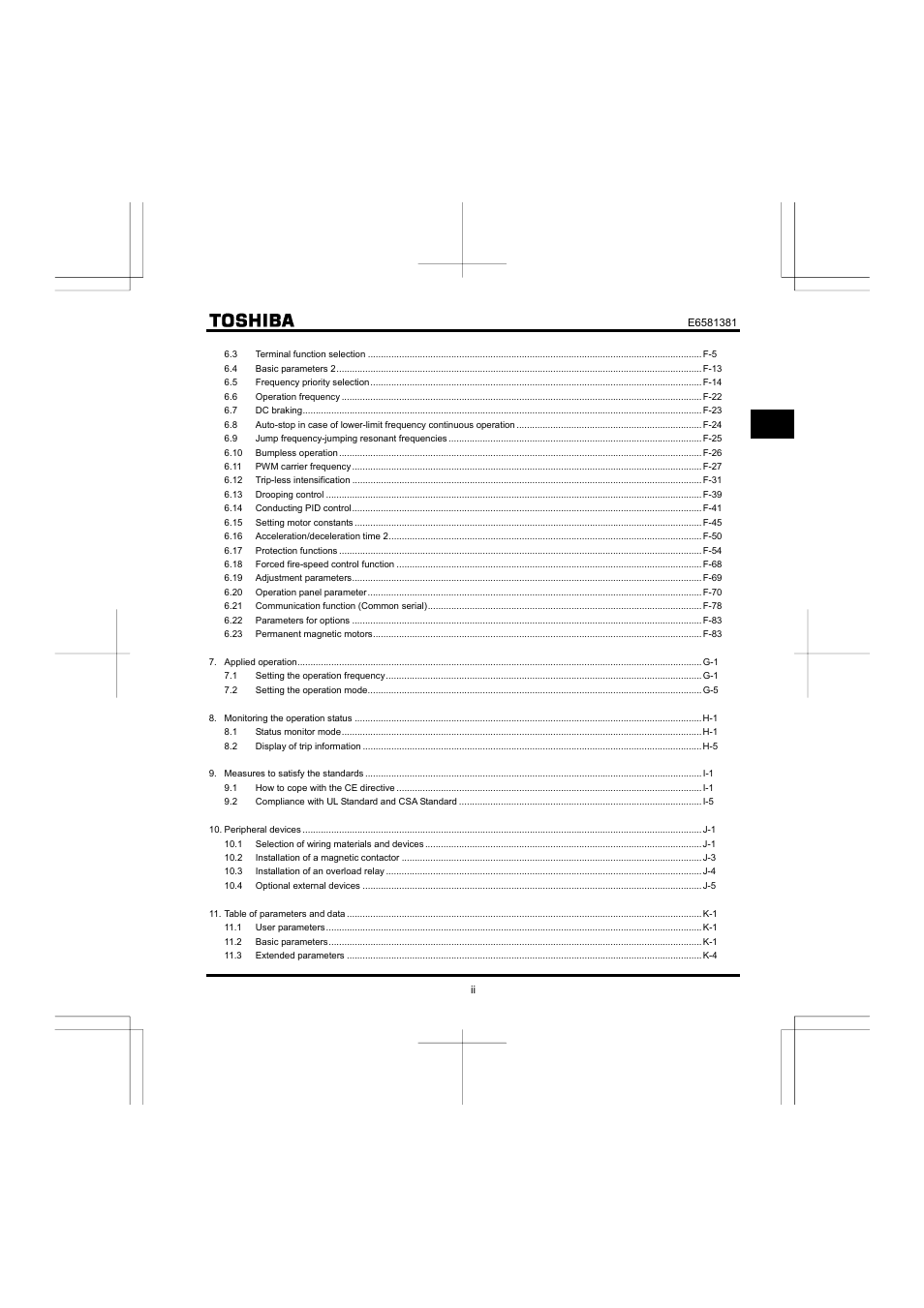 Toshiba VF-FS1 User Manual | Page 11 / 252