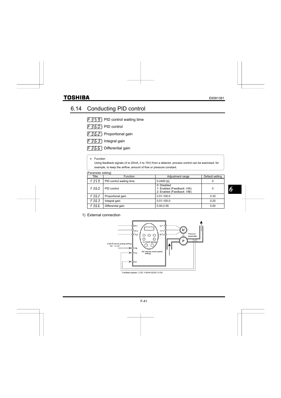 14 conducting pid control | Toshiba VF-FS1 User Manual | Page 137 / 252