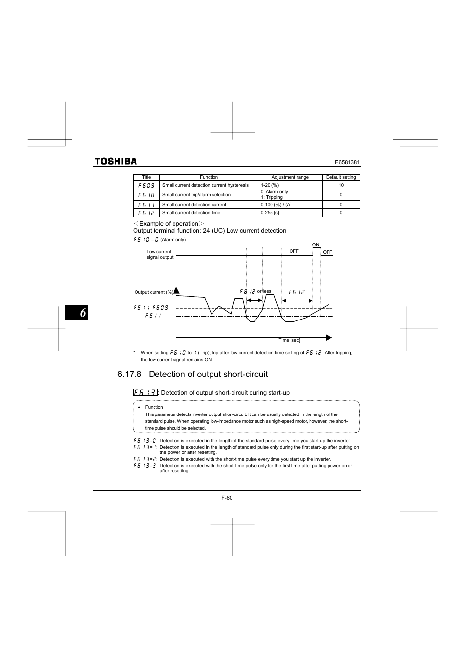 8 detection of output short-circuit | Toshiba VF-FS1 User Manual | Page 156 / 252