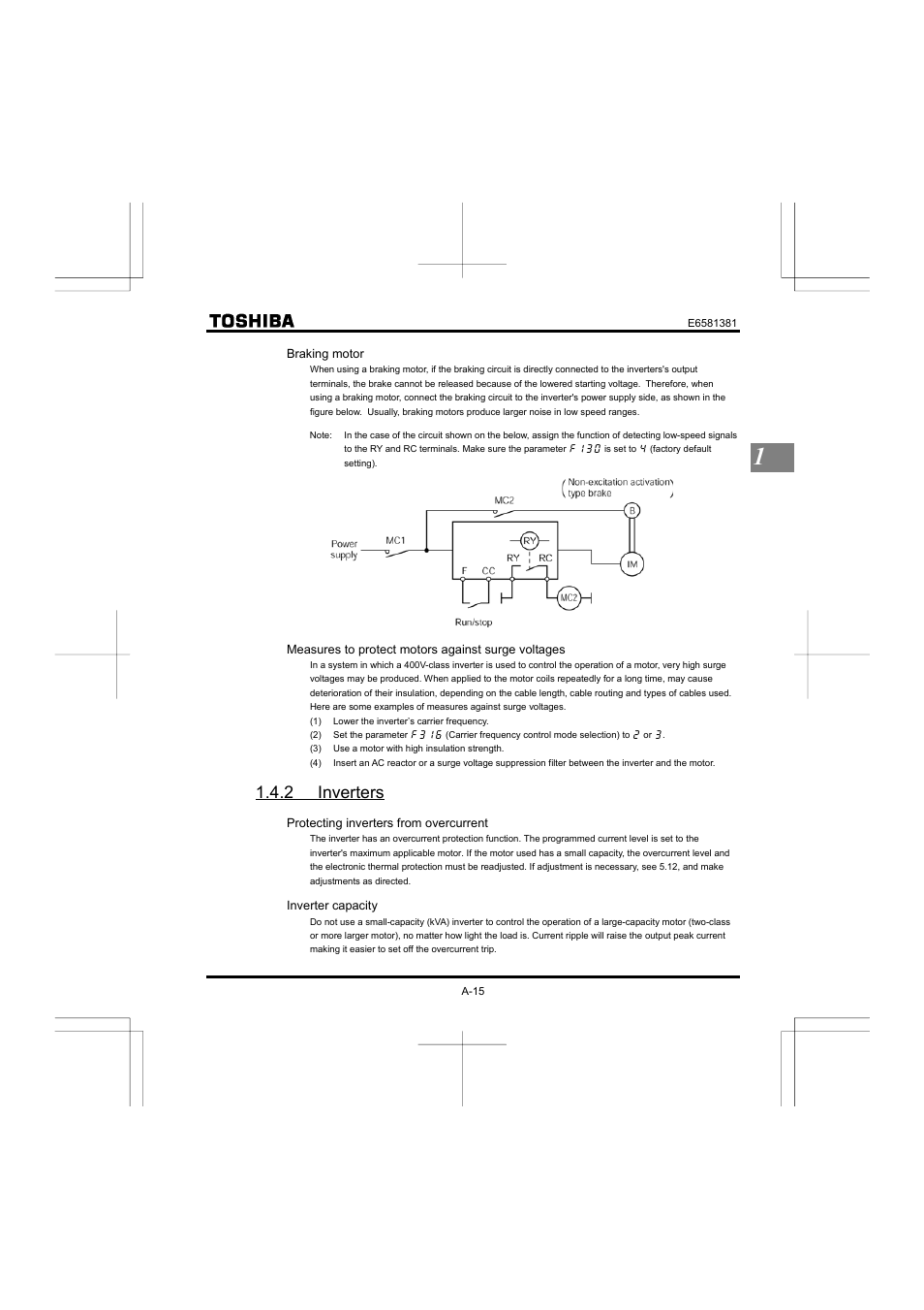 2 inverters | Toshiba VF-FS1 User Manual | Page 27 / 252